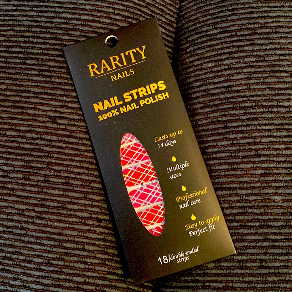 Rarity Nail Wraps Red and Silver Argyle